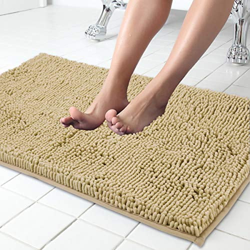 ITSOFT Non Slip Shaggy Chenille Soft Microfibers Bath Mat for Bathroom Rug Water Absorbent Carpet 34 x 21 Inches Spa Blue ITSOFT Non Slip Shaggy Chenille Soft Microfibers Bath Mat for Bathroom Rug Water Absorbent Carpet 34 x 21 Inches Spa Blue